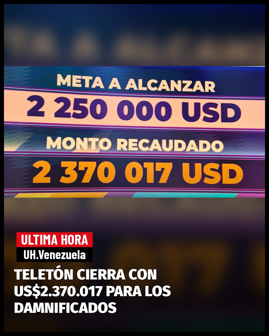 TELETÓN CIERRA CON US$2.370.017 RECAUDADOS PARA LOS DAMNIFICADOS DEL TERREMOTO