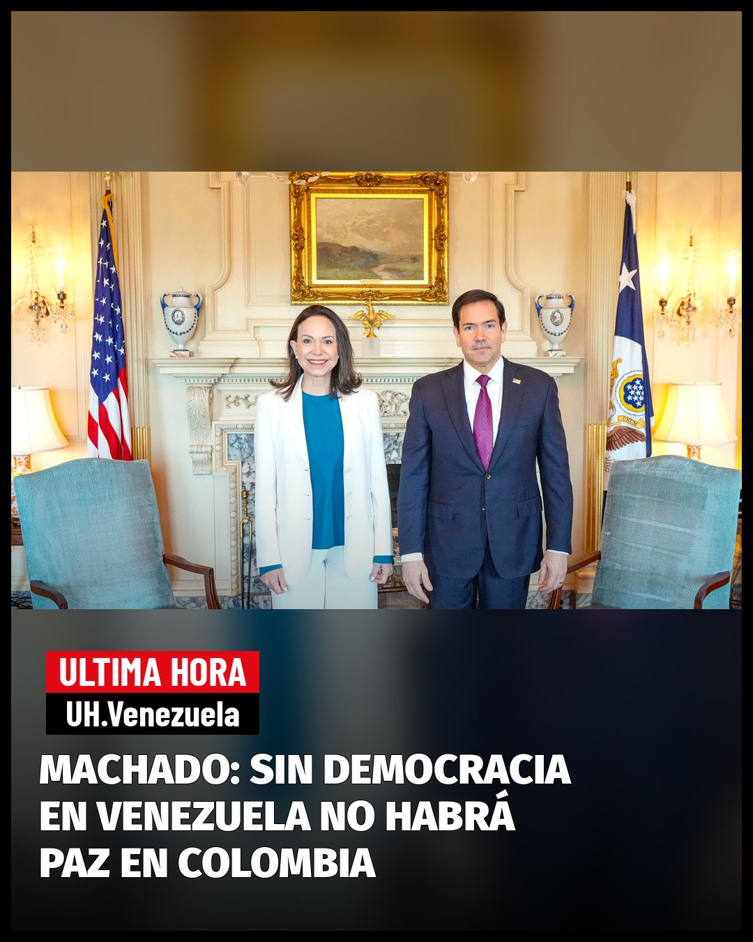 MACHADO: “SOLAMENTE HABRÁ PAZ EN COLOMBIA CON DEMOCRACIA EN VENEZUELA”