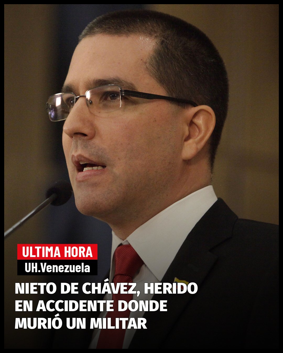 NIETO DE HUGO CHÁVEZ RESULTA HERIDO EN UN ACCIDENTE DONDE MURIÓ UN MILITAR